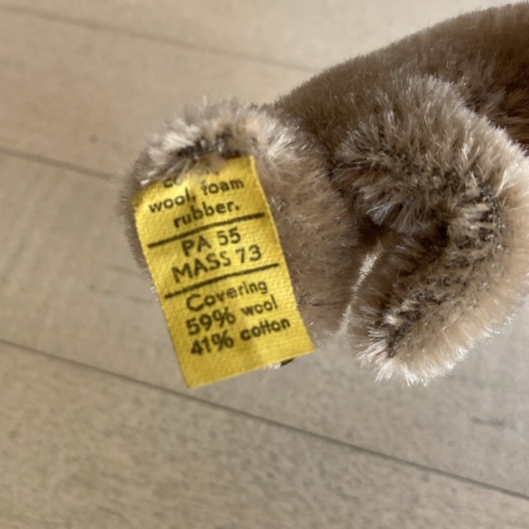 3 Vintage 1970s Steiff Mohair Teddybar & Jocko Monkey Original Tags & Buttons - Picture 6 of 10